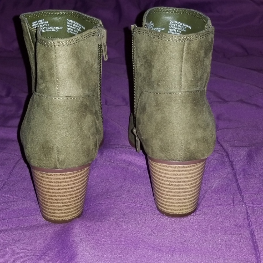 Apt 9 Dark Green Booties - image 2
